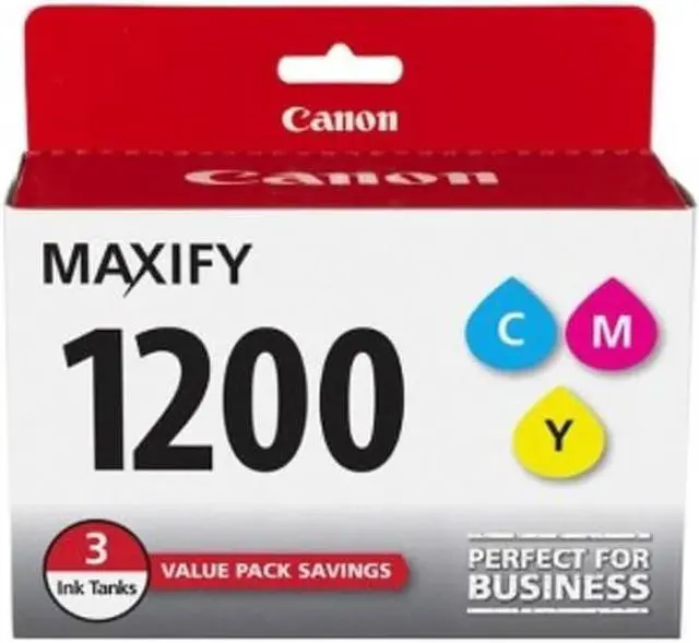 Alt view image 2 of 6 - Canon PGI-1200 Color Multipack (C,M,Y) Ink Cartridges