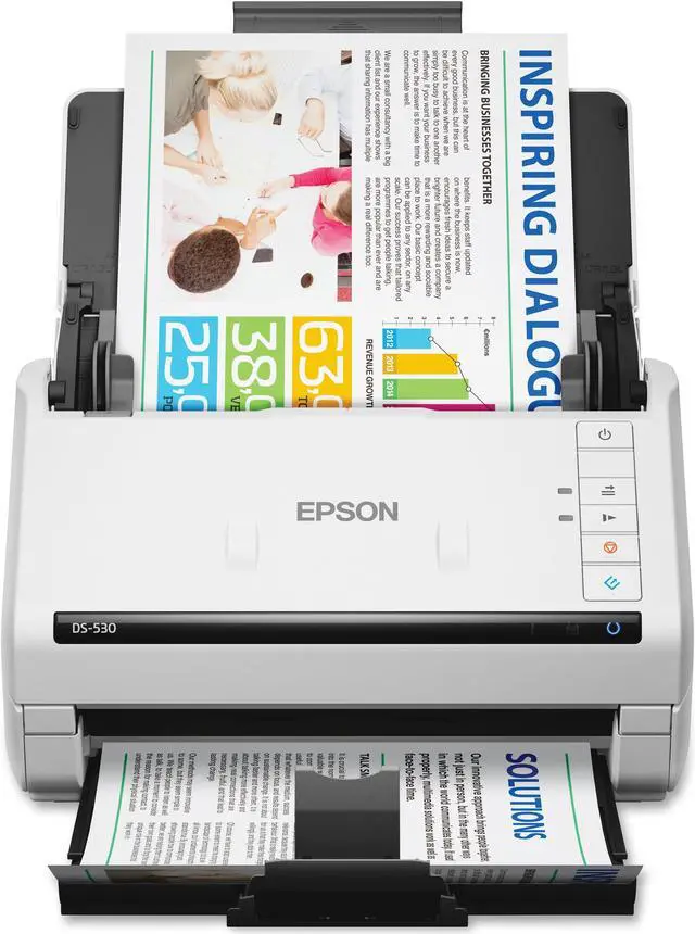 Alt view image 2 of 11 - EPSON B11B236201 DS-530 - DOCUMENT SCANNER - DESKTOP - 35 PPM/70 IPM: 300 DPI BLACK & WHITE, COLO