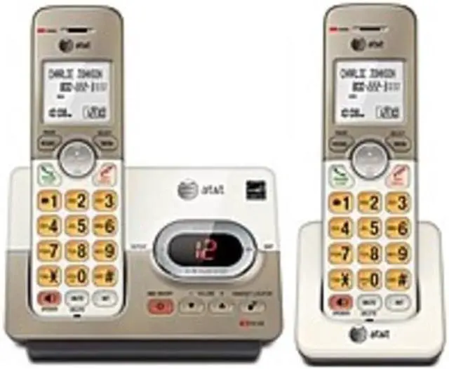 Alt view image 2 of 3 - AT&T EL52213 2 Handset Cordless Phone