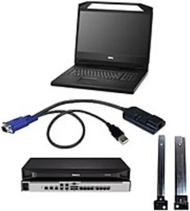 Alt view image 5 of 6 - Dell DKMMLED185-G01 18.5 in 1U Rackmount LED KMM Console - English Language Keyboard - TAA Compliant