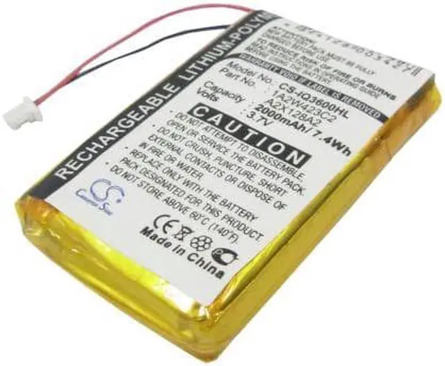 Alt view image 5 of 11 - 2000mAh Battery for Garmin iQue 3200, 3600, 3600a, 1A2W423C2, A2X128A2