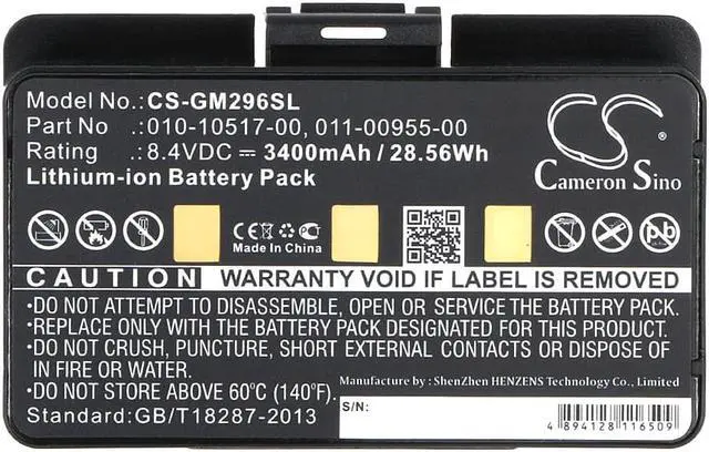Alt view image 6 of 6 - extended 3400mah battery for garmin gpsmap 276c 296 376c 378 396 478 495 496