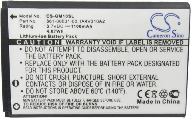 Alt view image 5 of 5 - Battery for Garmin 010-10840-00 IA4V310A2 Xplova G3 Mobile 10 10x GPS10 1100mAh