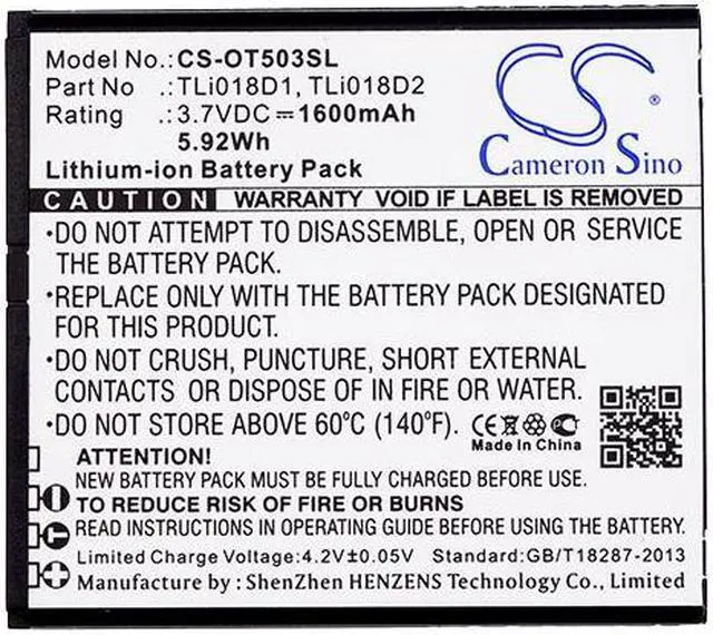 Alt view image 5 of 5 - Hotspot Battery for Alcatel TLi018D1 Y858 OT-5038 OT-5038A OT-5038D OT-5038E