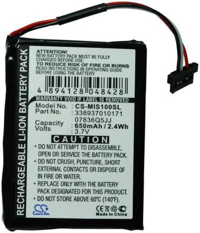 Alt view image 5 of 5 - Battery for NAVMAN 07836Q5JJ 338937010171 Spirit S100 S100T S150 GPS 3.7V 650mAh
