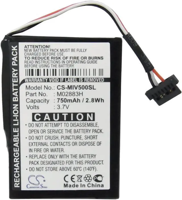 Alt view image 5 of 6 - Battery for Mitac M02883H N393-5000 Mio Moov 500 510 560 580 Spirit 6900LM 750mA