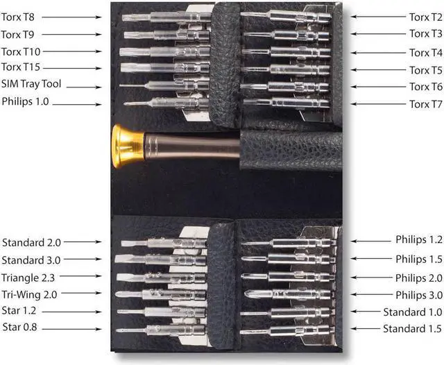 Alt view image 2 of 5 - 25Pcs Repair Tools Kit Screwdriver Set For Macbook Pro Air Iphone 6 Plus Glass