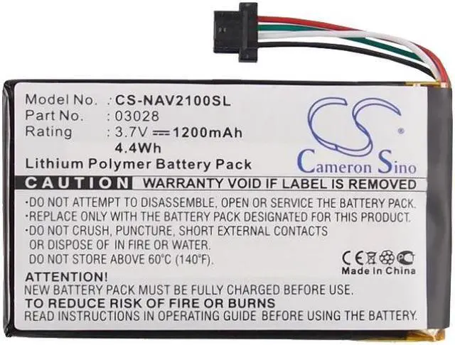 Alt view image 6 of 6 - Battery for Navigon 3028 2100 Max 2110 2120 2150 2310 GPS CS-NAV2100SL 1200mAh