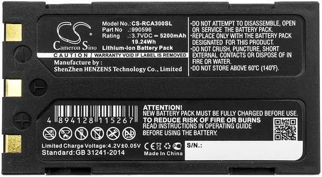 Alt view image 3 of 3 - Battery for RIDGID 990514 990596 37888 40798 CA-100 CA-300 Micro CA25 Inspection