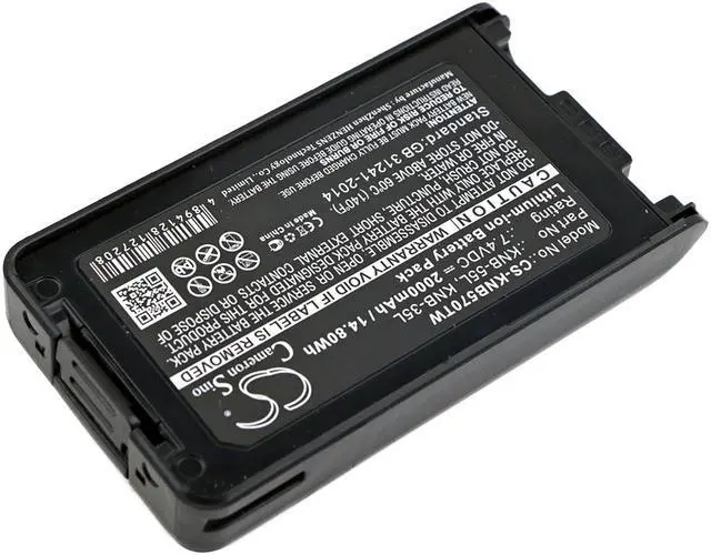 Alt view image 2 of 5 - Battery for KENWOOD KNB-55L KNB-78L NX-3220 NX-3320 TK-2140 TK-3360 7.4V 2000mAh