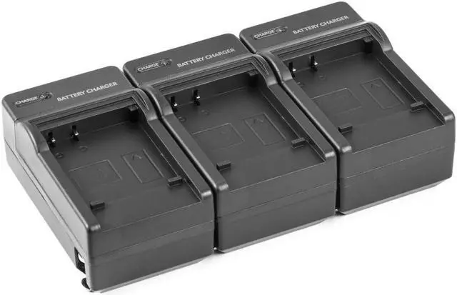 Main image of 3x Combo - AC/DC Battery Charger for Panasonic DMW-BCF10 DMW-BCF10E DMW-BCF10PP DMC-TS1 3-PACK