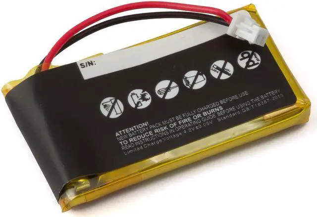 Alt view image 3 of 5 - Battery 2-Pack for Plantronics CS50, CS55, HL10, Headsets 65358-01, 64399-01 - 230mAh 2x