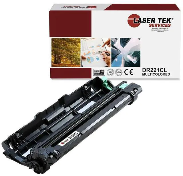 Main image of Laser Tek Services Compatible Drum Unit Replacement for Brother DR-221 DR221 Works with Brother HL2030, HL2040, IntelliFax 2820 2910 2920, MFC7420 Printers (Multicolored, 1 Pack)