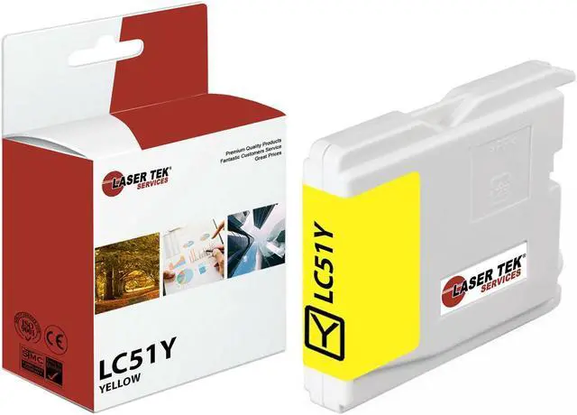 Main image of Laser Tek Services Compatible Ink Cartridge Replacement for Brother LC-51 LC51Y Works with Brother DCP130c 330c 350c, MFC230C Printers (Yellow, 1 Pack) - 400 Pages