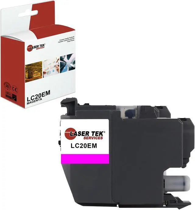 Main image of Laser Tek Services Compatible High Yield Ink Cartridge Replacement for Brother LC-20E LC20EM Works with Brother MFCJ5920DW J985DW Printers (Magenta, 1 Pack) - 1,200 Pages