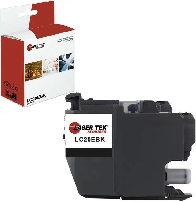 Main image of Laser Tek Services Compatible High Yield Ink Cartridge Replacement for Brother LC-20E LC20EBK Works with Brother MFCJ5920DW J985DW Printers (Black, 1 Pack) - 2,400 Pages