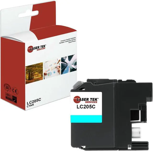 Main image of Laser Tek Services Compatible High Yield Ink Cartridge Replacement for Brother LC-205 LC205C Works with Brother MFCJ4320DW J4420DW Printers (Cyan, 1 Pack) - 1,200 Pages