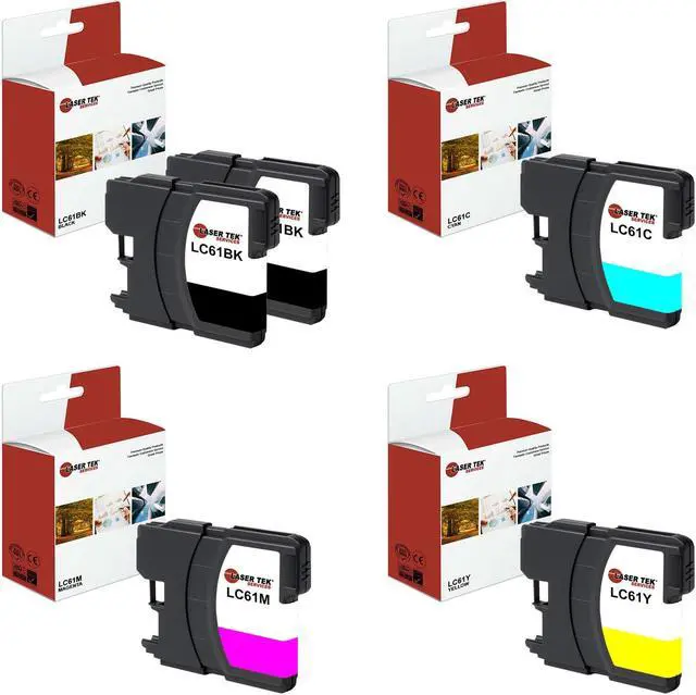Alt view image 2 of 5 - Black and Color Brother LC-61BK LC-61C LC-61M LC-61Y (2BK, 1C, 1M, 1Y)