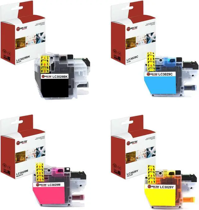 Main image of Laser Tek Services Compatible High Yield Ink Cartridge Replacement for Brother LC-3029 Works with Brother MFCJ5330DW J6530DW Printers (Black, Cyan, Magenta, Yellow, 4 Pack)