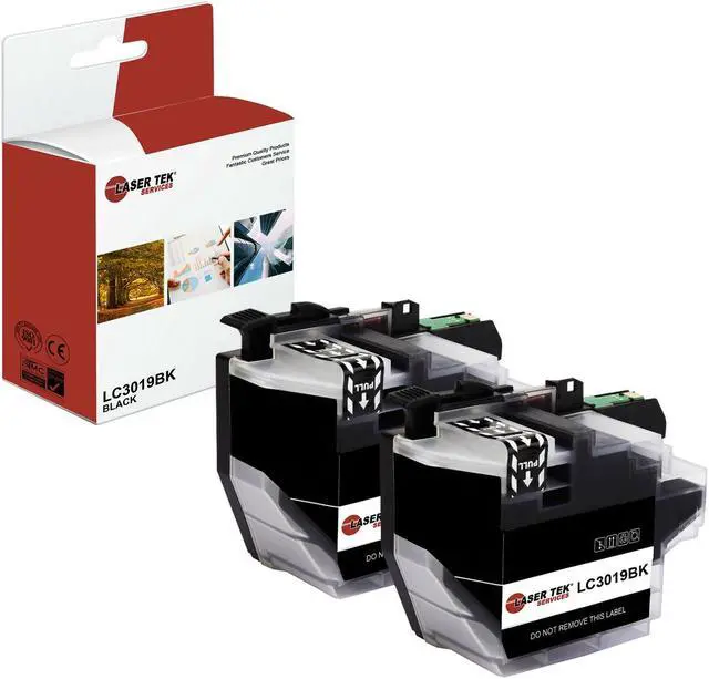 Main image of Laser Tek Services Compatible High Yield Ink Cartridge Replacement for Brother LC-3019 LC3019BK Works with Brother MFCJ5330DW J6530DW Printers (Black, 2 Pack) - 3,000 Pages