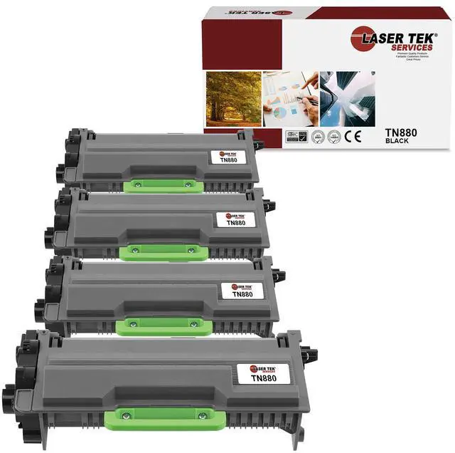 Main image of Laser Tek Services Compatible High Yield Toner Cartridge Replacement for Brother TN-880 Works with Brother HLL6200DW L6200DWT, MFCL6700DW Printers (Black, 4 Pack) - 12,000 Pages