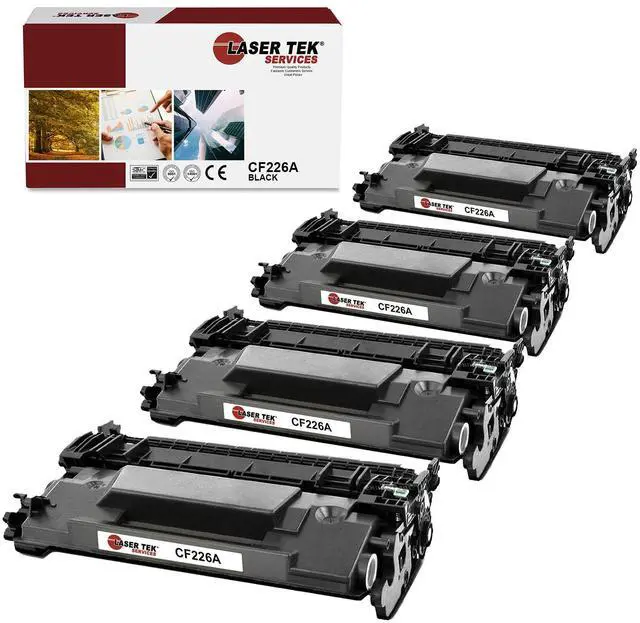 Main image of Laser Tek Services Compatible Toner Cartridge Replacement for HP 26A CF226A Works with HP Laserjet Pro M402d M402dn M402n MFP M426dw Printers (Black, 4 Pack) - 3,100 Pages
