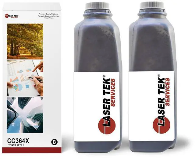 Main image of Laser Tek Services® Toner Refill Kit 2 pack for HP CC364A (HP 64A) HP CC364X (HP 64X) Cartridge Laser Jet P4014 P4015