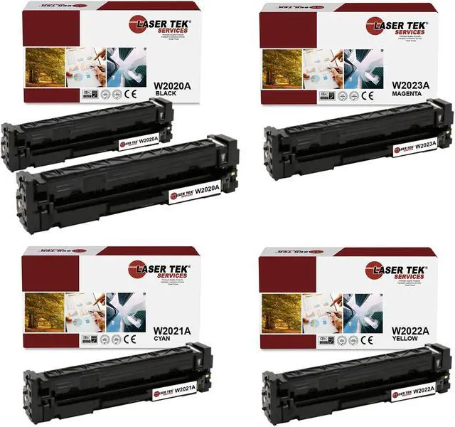Main image of Laser Tek Services Compatible Toner Cartridge Replacement for HP 414A W2020A W2021A W2022A W2023A Works with HP Color LaserJet Pro M454, MFP M479 Printers (Black, Cyan, Magenta, Yellow, 5 Pack)