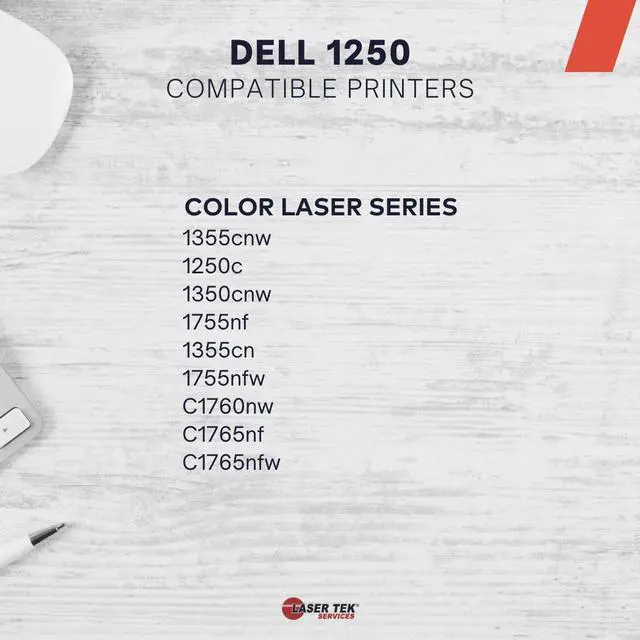Alt view image 2 of 5 - Laser Tek Services® Black Compatible Replacement Dell 1350 / 1250 (331-0778) Toner Cartridge