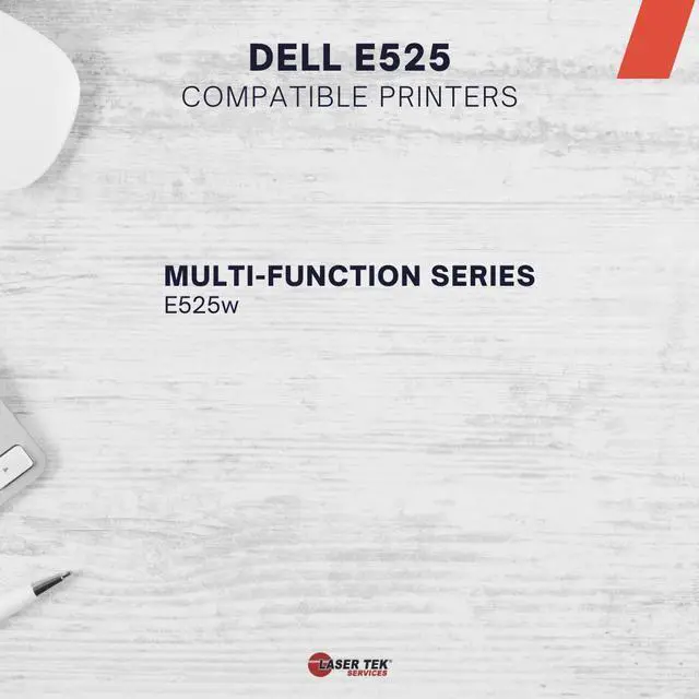 Alt view image 2 of 5 - Laser Tek Services Compatible Toner Cartridge Replacement for Dell E525 593-BBJU (E525C) Works with Dell Multi-Function E525w Printers (Cyan, 1 Pack) - 1,400 Pages