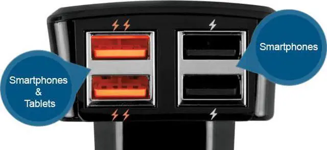 Alt view image 3 of 7 - Arctic Home Charger 4500 4 port USB charger Model APWCH-AC030-GBA01