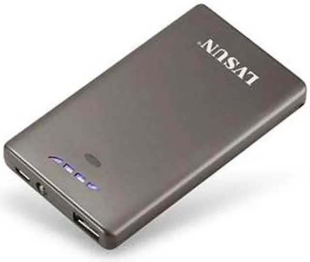 Alt view image 2 of 3 - LVSun 3800mAh Power Bank for Smartphones and Small Tablets 2.0A Output Grey Edition Model LS-B300