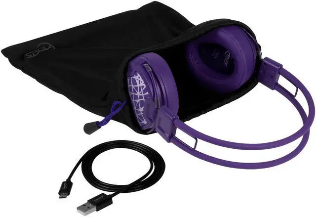 Alt view image 6 of 7 - ARCTIC P604 Wireless , Dynamic Bluetooth 4.0 Headphones, On-Ear Design with Smart Control and Integrated Microphone, 30 Hours Battery Life Color Purple Model ASHPH00015A