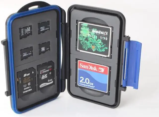Alt view image 3 of 5 - ZTC Micro Card Travel Case 4 x Micro 2 x SDHC 2 x CF Cards Rugged Water and shock proof. Floats if Dropped in The Water Model ZTC-CAS001