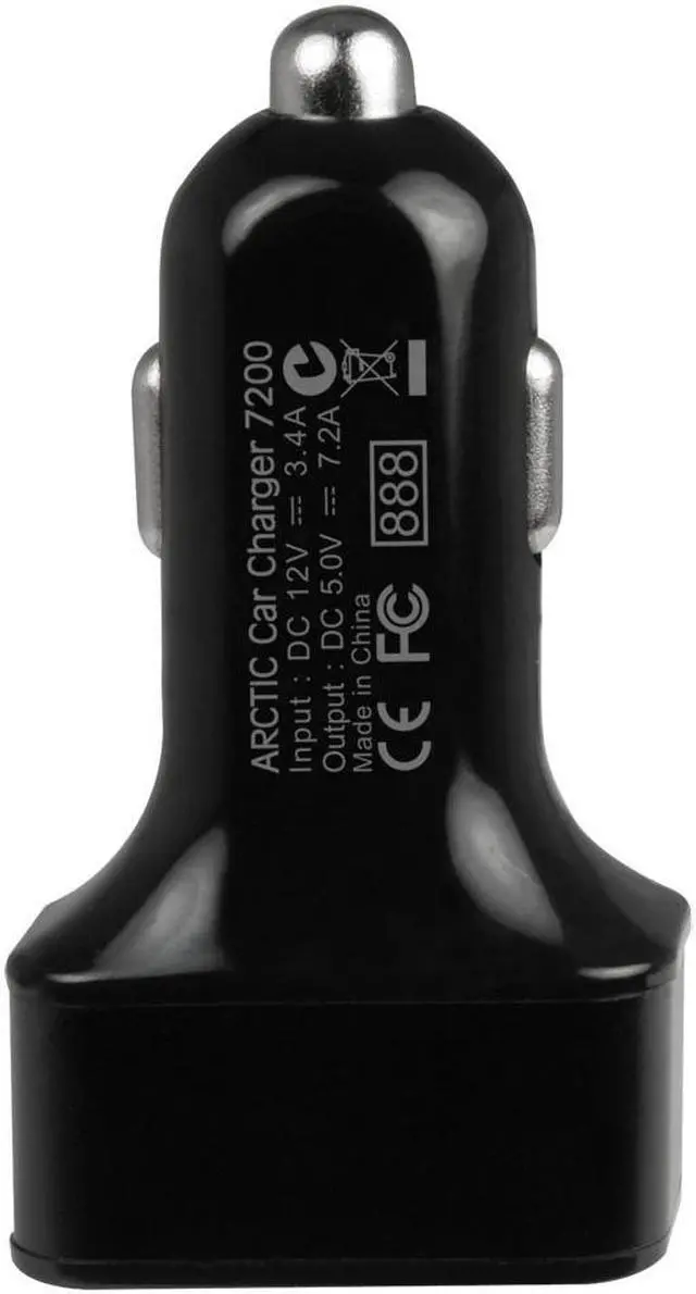 Alt view image 4 of 7 - ARCTIC Car Charger 7200 - 3-Port UBS Fast Charger for Cars - Smart Cigarette Charger for for Apple iPhone 5/5S/5C, iPad, iPod, Samsung Galaxy S6/S5/S4/S3, Tab 3, Note 3/2, Google Nexus 7 and More