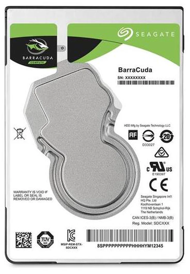 Main image of Seagate 500GB BarraCuda 2.5-inch SATA Hard Disk Drive. 7.0mm SATA 6.0Gb/s (3.0Gb/s and 1.5Gb/s backwards compatible) 5400RPM with 128MB Cache