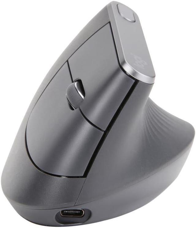 Logitech 910-005447 MX Vertical Advanced Ergonomic Mouse, Bluetooth/Radio  Frequency, 4000 dpi, Graphite