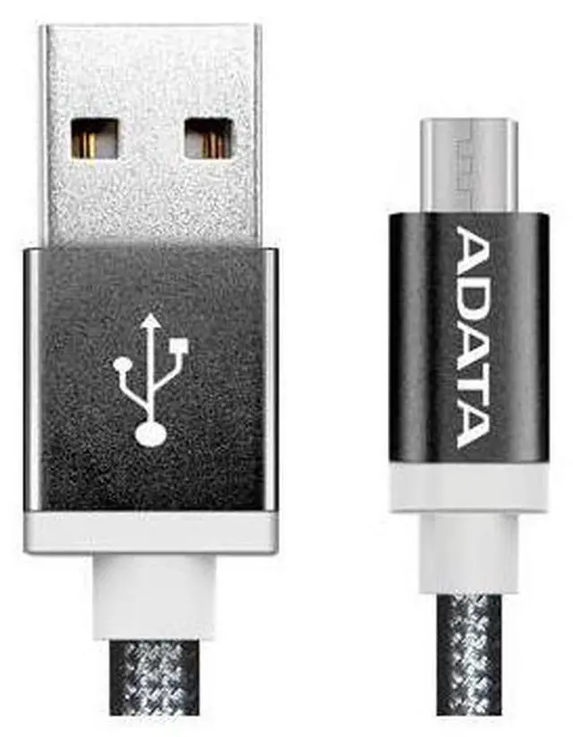 Alt view image 4 of 4 - AData Android USB to Micro USB Charging/Sync Cable, 100cm - Black