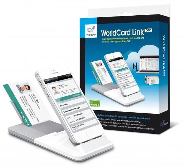 Main image of PenPower WorldCard Link Pro Business Card scanner for iPhone 5/5S/5C