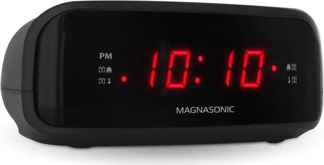 Alt view image 11 of 11 - Magnasonic Digital AM/FM Clock Radio with Battery Backup, Dual Alarm, Sleep & Snooze Functions, Display Dimming Option (EAAC200)