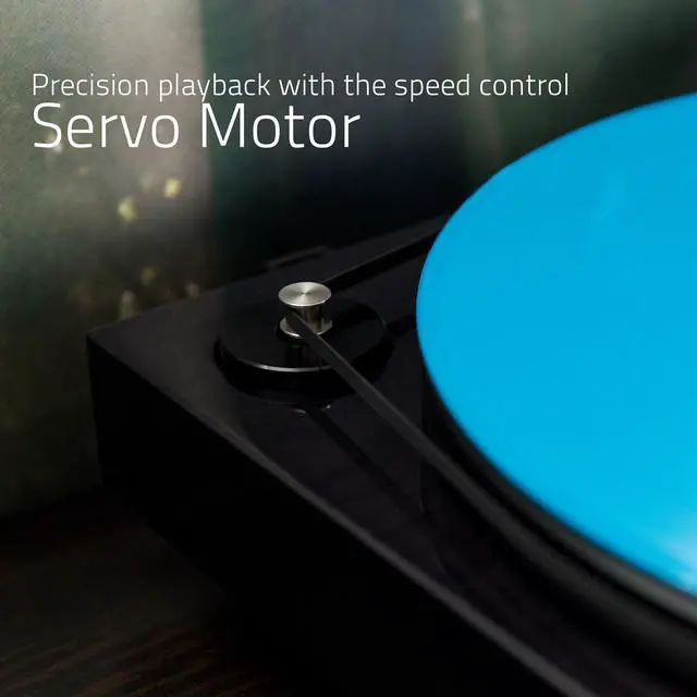 Alt view image 10 of 14 - Fluance RT82 Reference High Fidelity Vinyl Turntable Record Player with Ortofon OM10 Cartridge, Speed Control Motor, High Mass MDF Wood Plinth, Vibration Isolation Feet - Piano Black