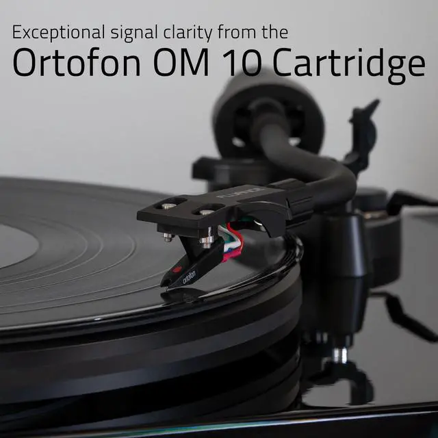 Alt view image 9 of 14 - Fluance RT82 Reference High Fidelity Vinyl Turntable Record Player with Ortofon OM10 Cartridge, Speed Control Motor, High Mass MDF Wood Plinth, Vibration Isolation Feet - Piano Black