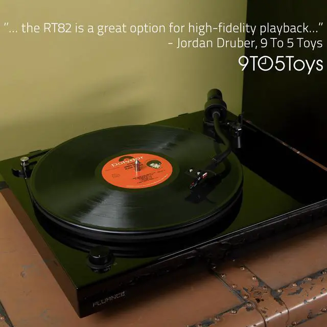 Alt view image 12 of 14 - Fluance RT82 Reference High Fidelity Vinyl Turntable Record Player with Ortofon OM10 Cartridge, Speed Control Motor, High Mass MDF Wood Plinth, Vibration Isolation Feet - Piano Black