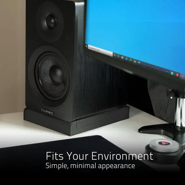 Alt view image 4 of 7 - Fluance High Density Acoustic Foam Isolation Pads for Bookshelf Speakers and Studio Monitors, 8.5" x 6.35", Improved Sound, Vibration Damping, Multiple Listening Angles - Pair (SP03)