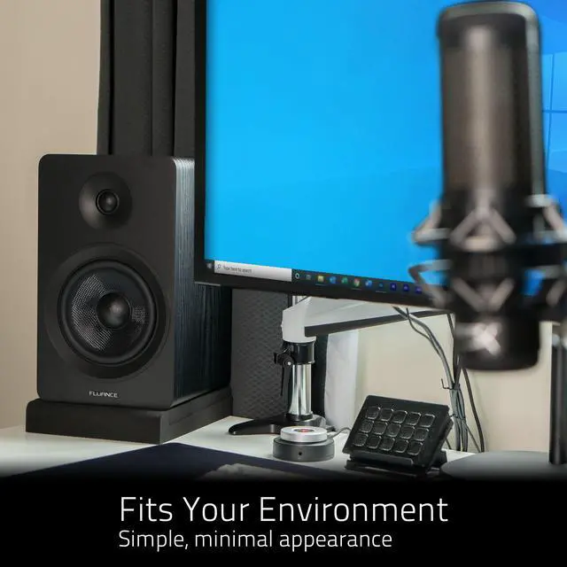 Alt view image 4 of 7 - Fluance High Density Acoustic Foam Isolation Pads for Bookshelf Speakers and Studio Monitors, 10" x 7.5", Improved Sound, Vibration Damping, Multiple Listening Angles - Pair (SP05)