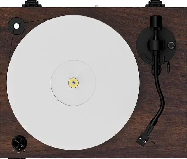 Alt view image 11 of 13 - Fluance RT85 Reference High Fidelity Vinyl Turntable Record Player with Ortofon 2M Blue Cartridge, Acrylic Platter, Speed Control Motor, High Mass MDF Wood Plinth, Vibration Isolation Feet - Walnut