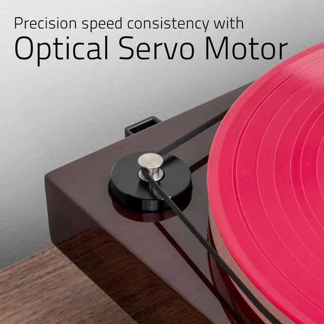 Alt view image 9 of 13 - Fluance RT85 Reference High Fidelity Vinyl Turntable Record Player with Ortofon 2M Blue Cartridge, Acrylic Platter, Speed Control Motor, High Mass MDF Wood Plinth, Vibration Isolation Feet - Walnut