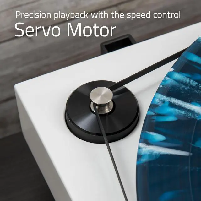 Alt view image 3 of 7 - Fluance RT85 Reference High Fidelity Vinyl Turntable Record Player with Ortofon 2M Blue Cartridge, Acrylic Platter, Speed Control Motor High Mass MDF Wood Plinth Vibration Isolation Feet - Piano White