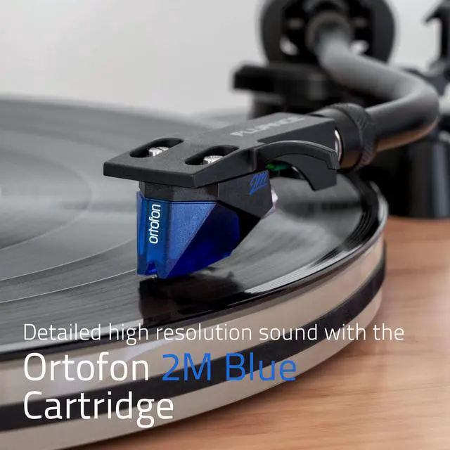 Alt view image 2 of 7 - Fluance RT85 Reference High Fidelity Vinyl Turntable Record Player with Ortofon 2M Blue Cartridge, Acrylic Platter, Speed Control Motor, High Mass MDF Wood Plinth, Vibration Isolation Feet - Bamboo