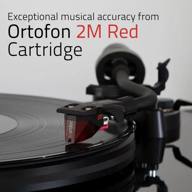 Alt view image 9 of 14 - Fluance RT83 Reference High Fidelity Vinyl Turntable Record Player with Ortofon 2M Red Cartridge, Speed Control Motor, High Mass MDF Wood Plinth, Vibration Isolation Feet - Piano Black
